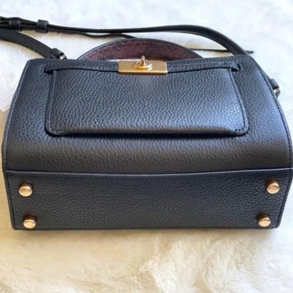 NEW Coach crossbody bag 2 straps black leather gold-tone hardware ln NWT - Picture 9 of 10